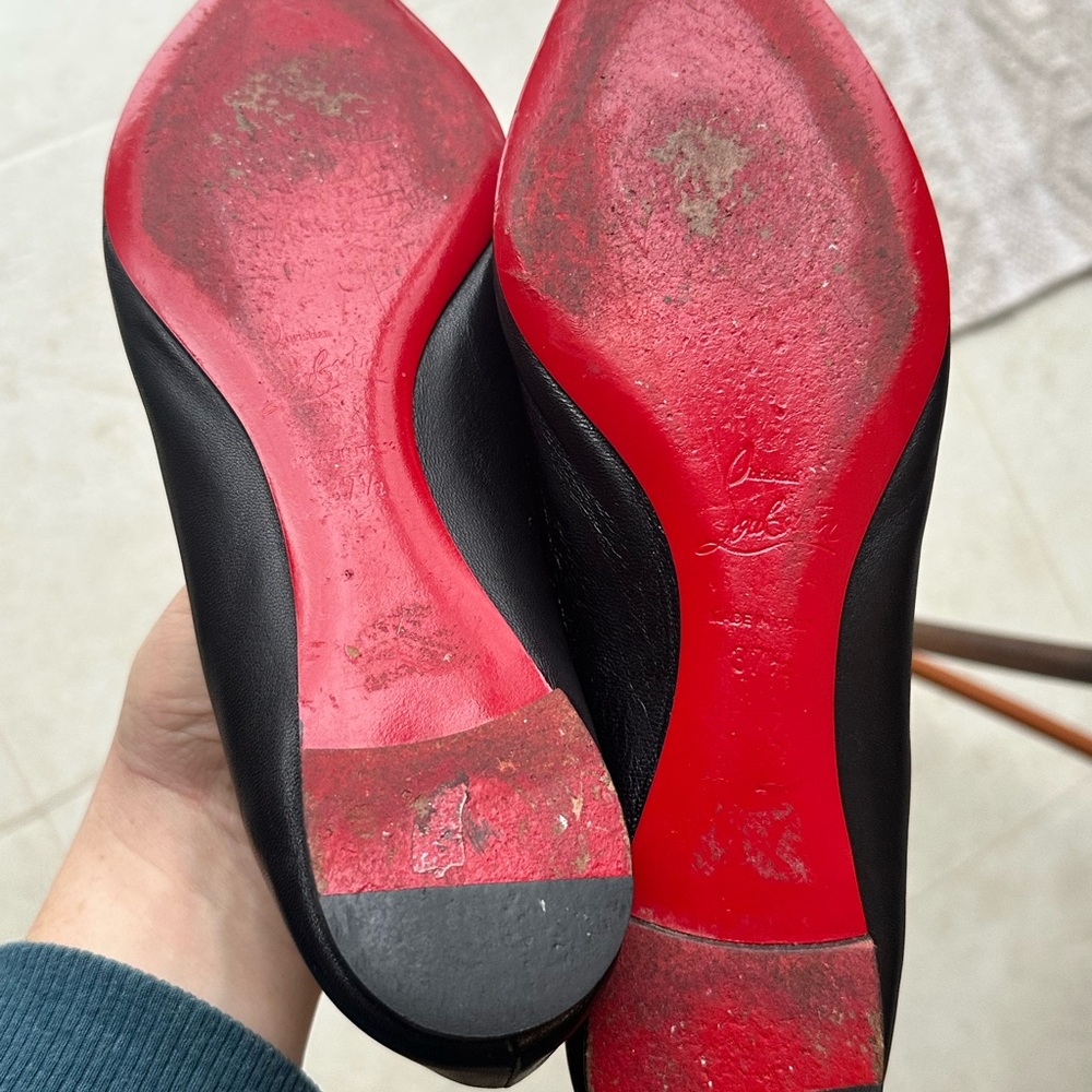 Christian Louboutin Black Pointed Flats - Picture 13 of 14